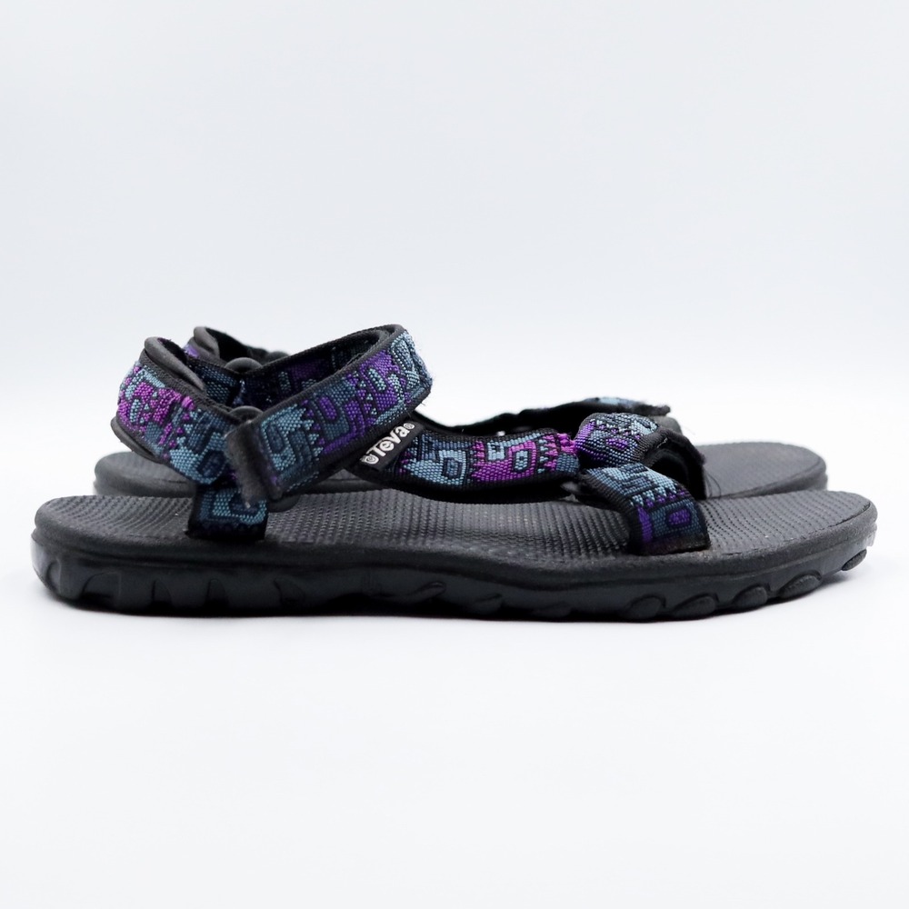 Vintage Teva Hurricane Hiking Sandals Womens 9 Purple Blue Geometric Strappy - Picture 3 of 11